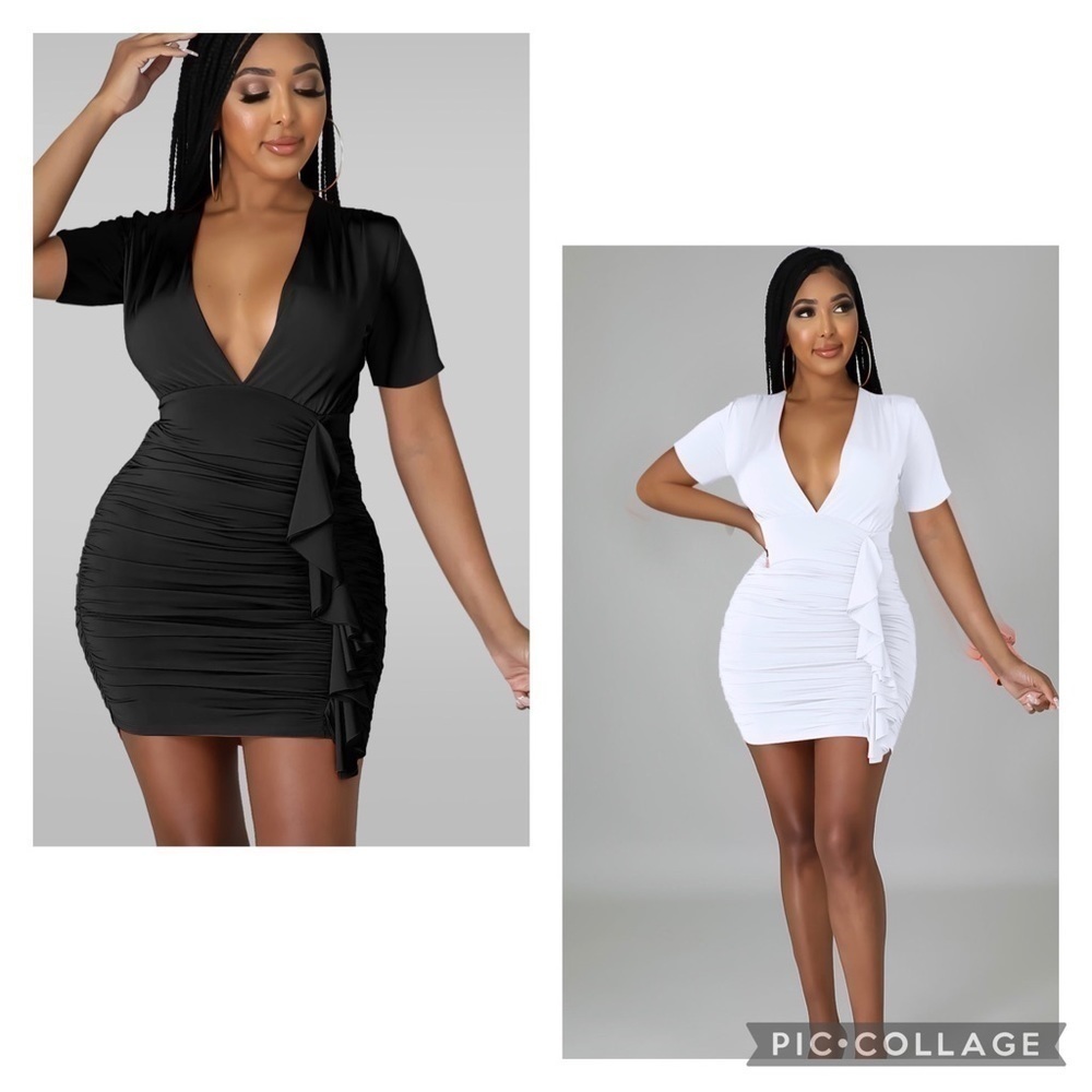 White or Black Long T-Shirt or Mini - Picture 5 of 5